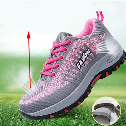 zapatos trabajo mujer seguridad transpirables rosa