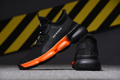 tenis seguridad naranja hombre obra industrial