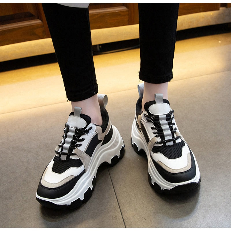 zapatillas suela alta mujer urbanas moda casual