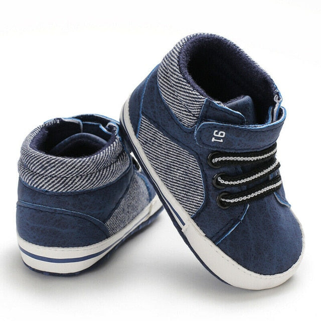 zapatillas azules bebe niño suela goma suave