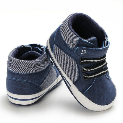 zapatillas azules bebe niño suela goma suave