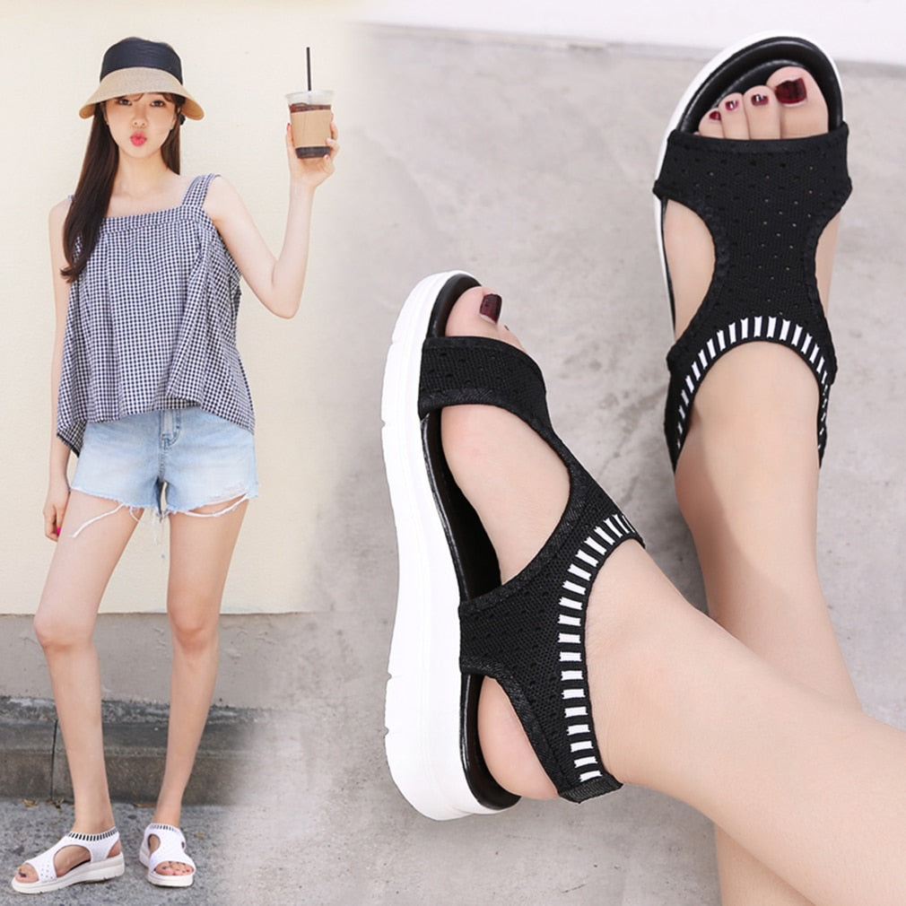 sandalias plataforma verano mujer tiras cruzadas colores