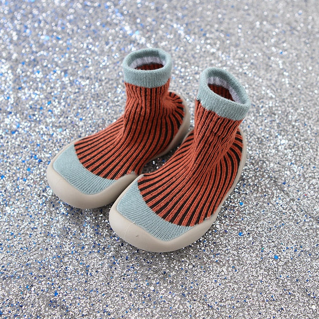 zapatos bebe niño azul blandos algodón antideslizante