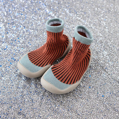zapatos bebe niño azul blandos algodón antideslizante