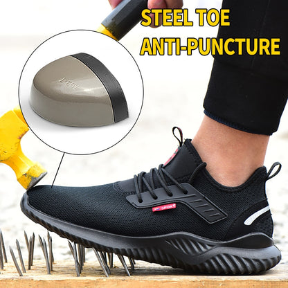 zapatos seguridad cómodo hombre detalle suela gruesa