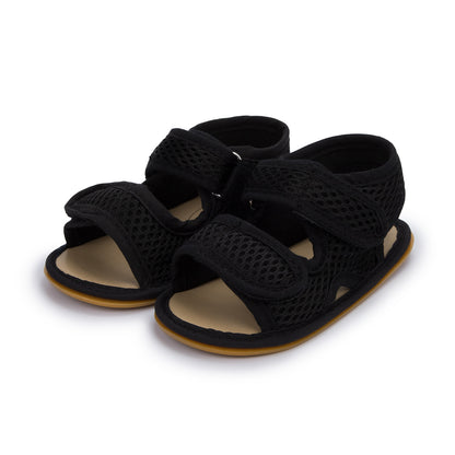 sandalias verano bebe rosa primeros pasos goma suave