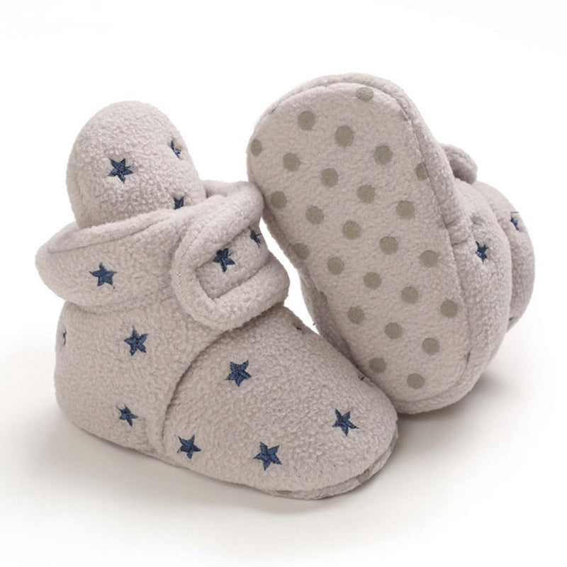 zapatos bebe algodón detalle suela antideslizante