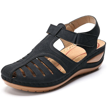 sandalias confort mujer plataforma beige tiras verano