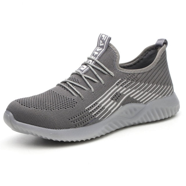zapatillas seguridad flexibles punta acero hombre grises
