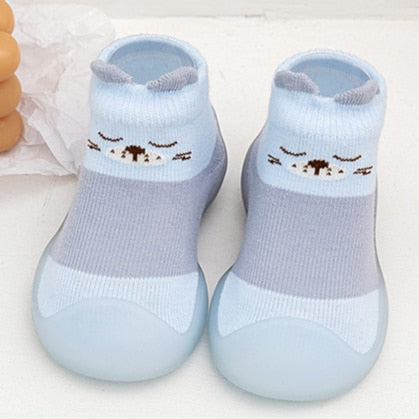 zapato calcetín bebe rosa niña suela antideslizante
