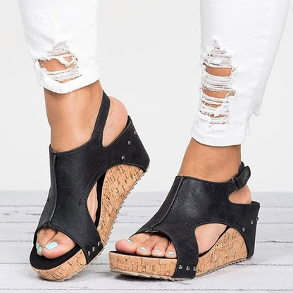 sandalias tacón elegantes mujer negras fiesta verano