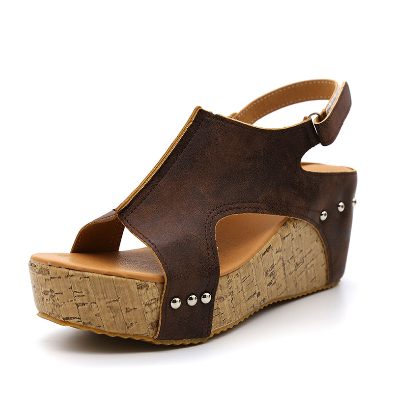 sandalias tacón mujer marrones elegantes verano boda