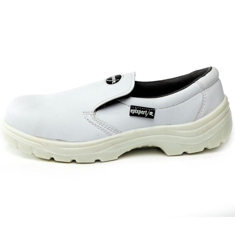 calzado seguridad blanco antideslizante velcro industrial
