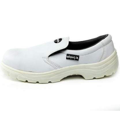 calzado seguridad blanco antideslizante velcro industrial